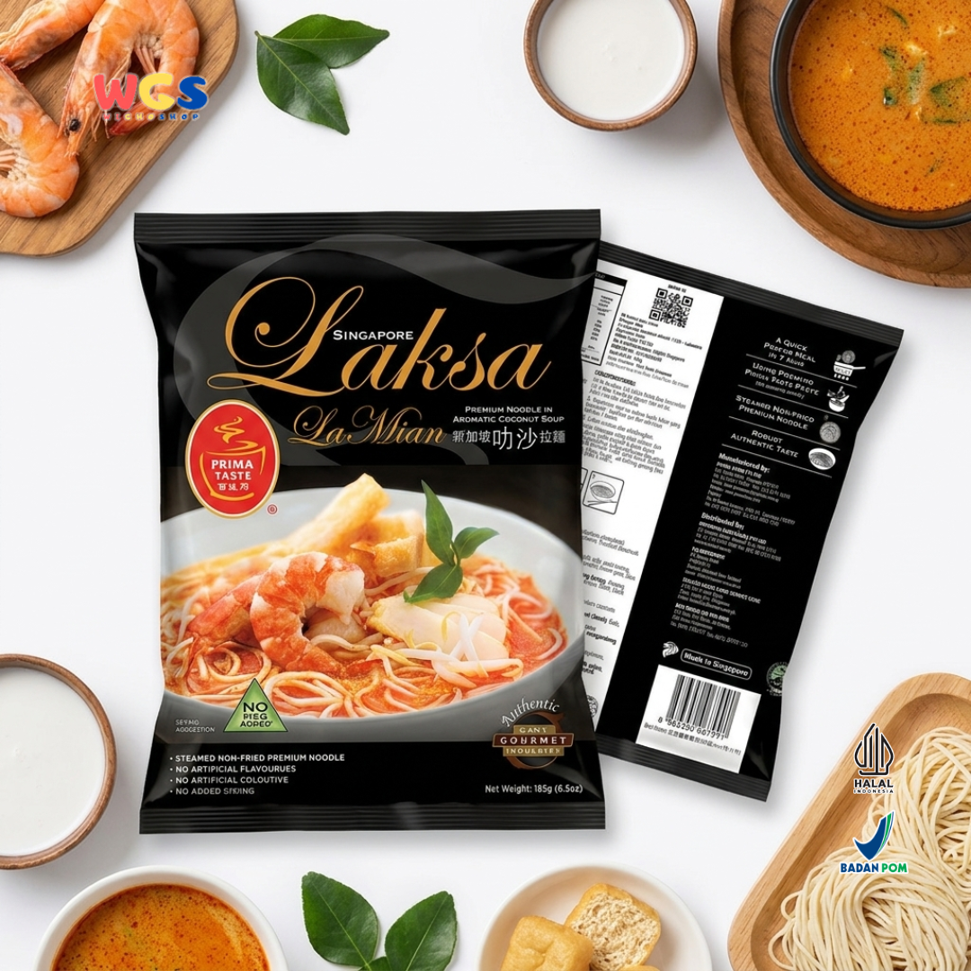 Prima Taste Singapore Laksa Lamian Premium Noodle in Coconut Soup 185g 