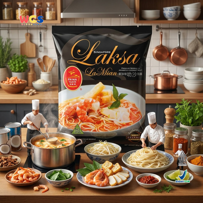 Prima Taste Singapore Laksa Lamian Premium Noodle in Coconut Soup 185g 