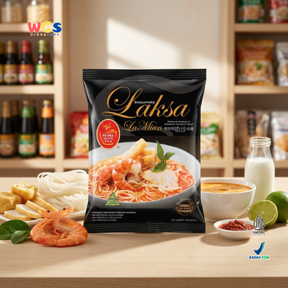 Prima Taste Singapore Laksa Lamian Premium Noodle in Coconut Soup 185g 