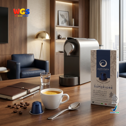Punto Italia Espresso Arabica Superiore 10 Kapsul 54g - Kopi Bubuk 100% Arabika Nespresso Intensitas 9 Medium Roast