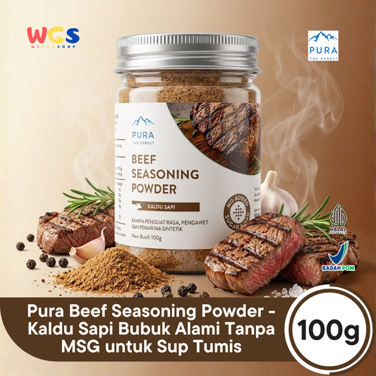 Pura Beef Seasoning Powder 100g - Kaldu Sapi Bubuk Alami Tanpa MSG untuk Sup Tumis