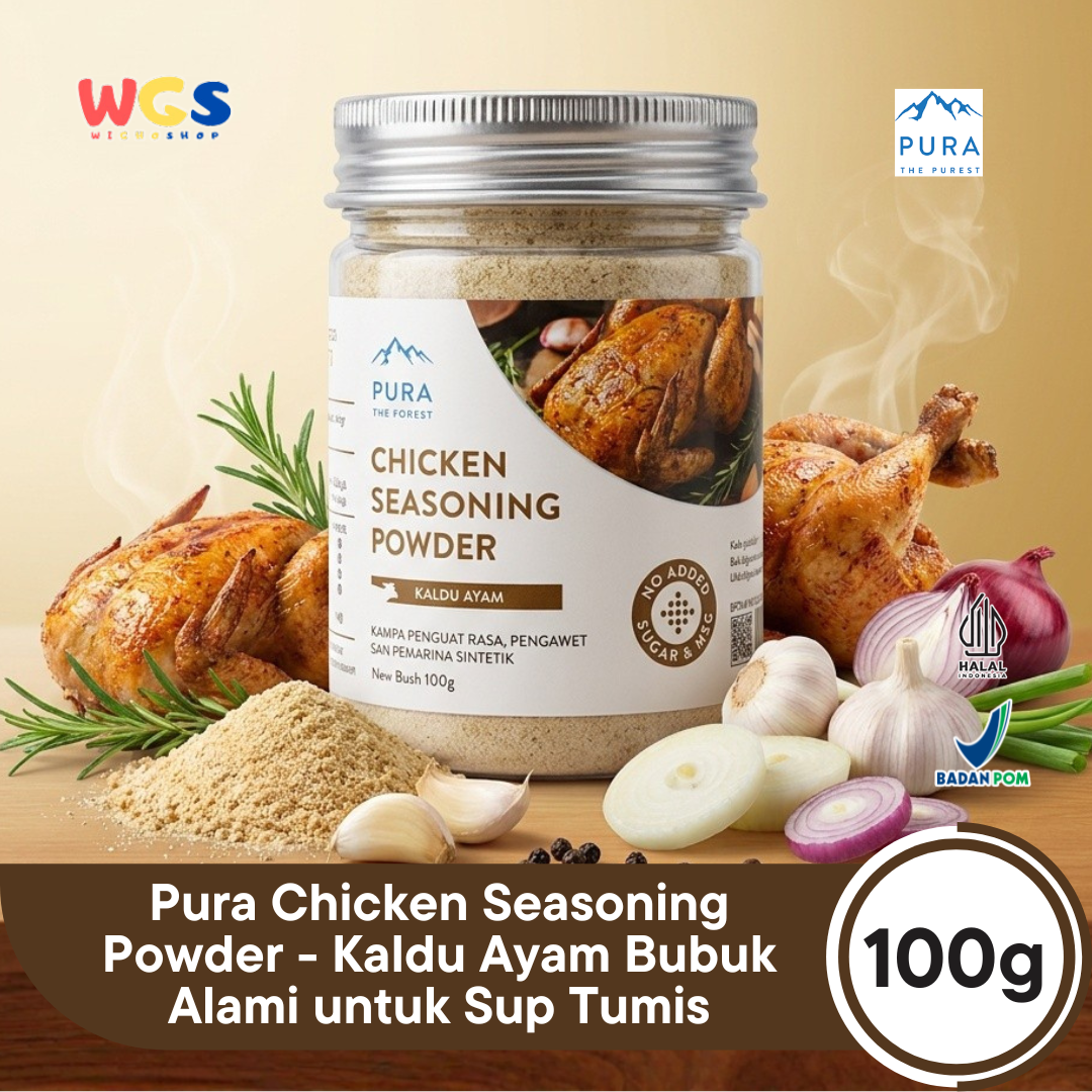 Pura Chicken Seasoning Powder 100g - Kaldu Ayam Bubuk Alami untuk Sup Tumis