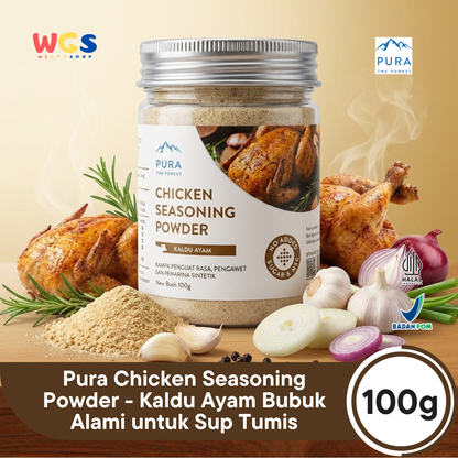 Pura Chicken Seasoning Powder 100g - Kaldu Ayam Bubuk Alami untuk Sup Tumis
