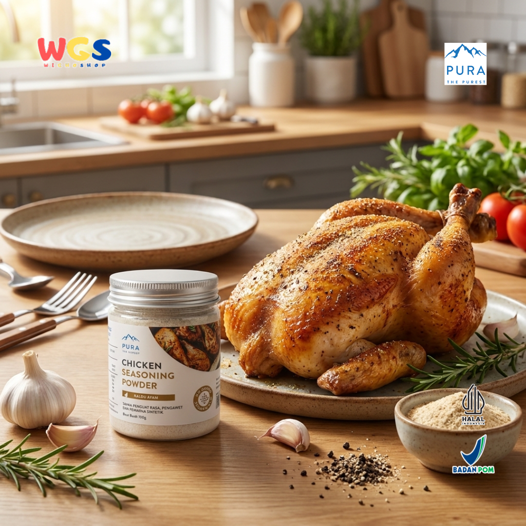Pura Chicken Seasoning Powder 100g - Kaldu Ayam Bubuk Alami untuk Sup Tumis