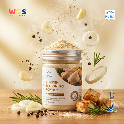 Pura Chicken Seasoning Powder 100g - Kaldu Ayam Bubuk Alami untuk Sup Tumis