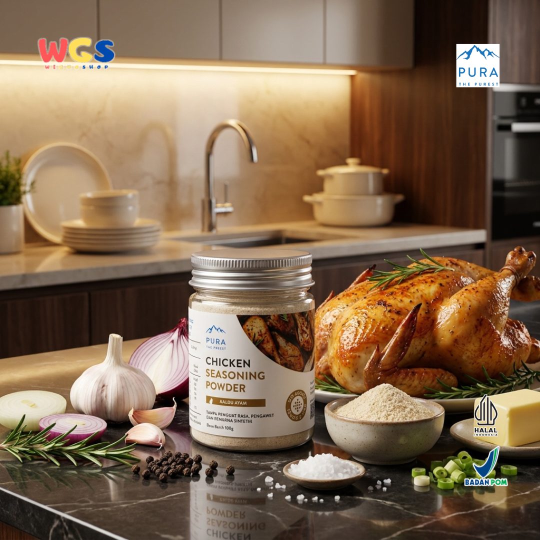 Pura Chicken Seasoning Powder 100g - Kaldu Ayam Bubuk Alami untuk Sup Tumis
