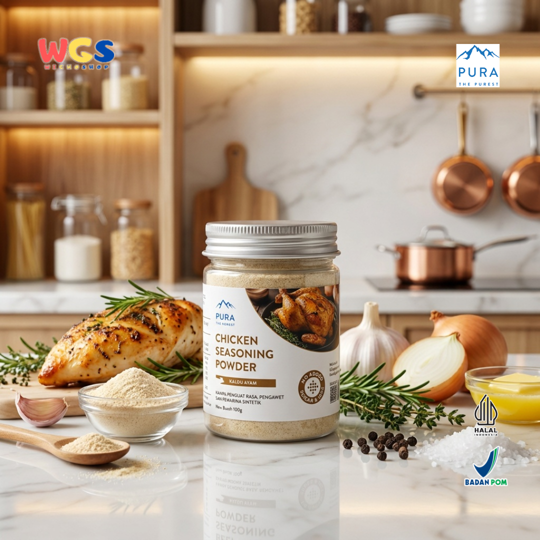 Pura Chicken Seasoning Powder 100g - Kaldu Ayam Bubuk Alami untuk Sup Tumis