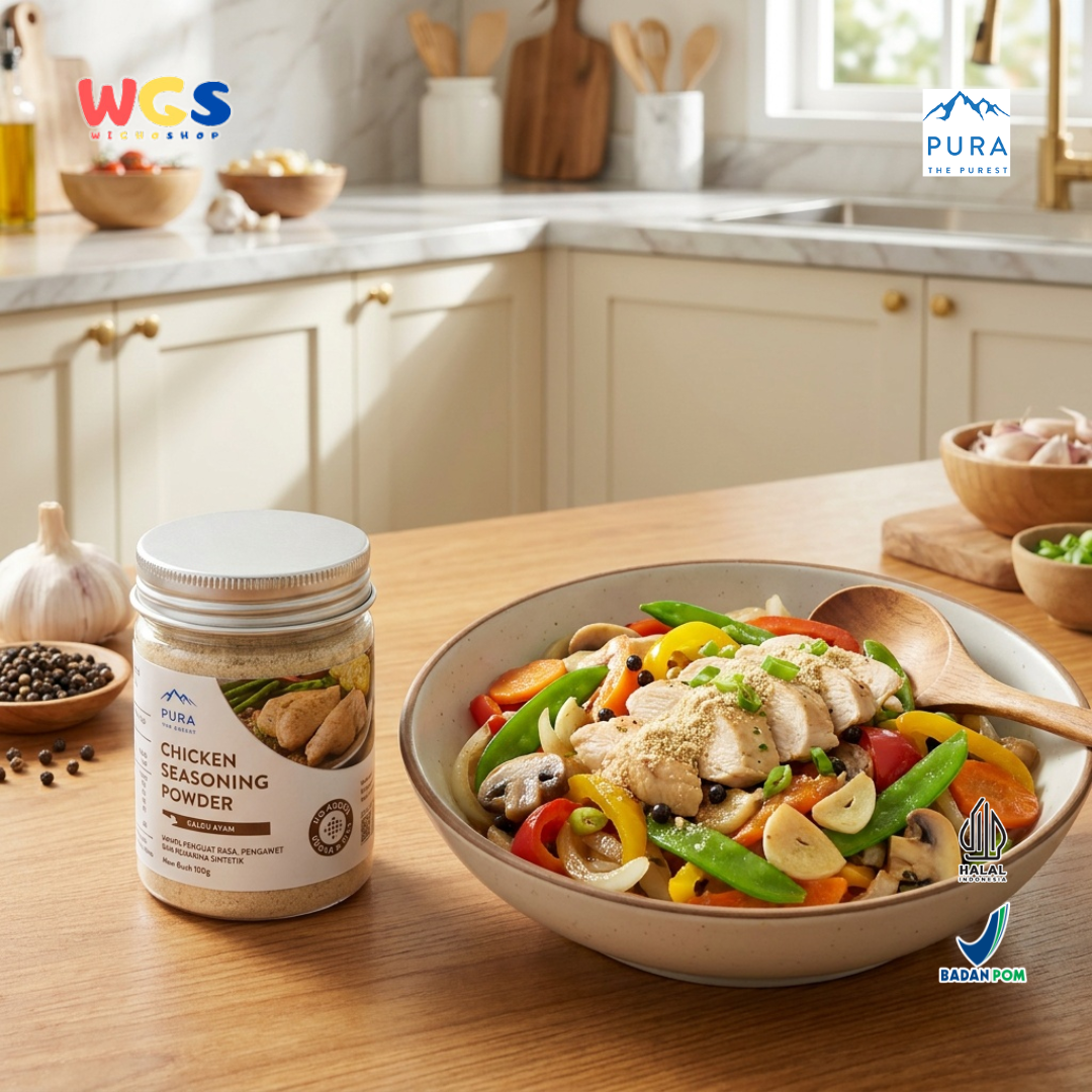 Pura Chicken Seasoning Powder 100g - Kaldu Ayam Bubuk Alami untuk Sup Tumis