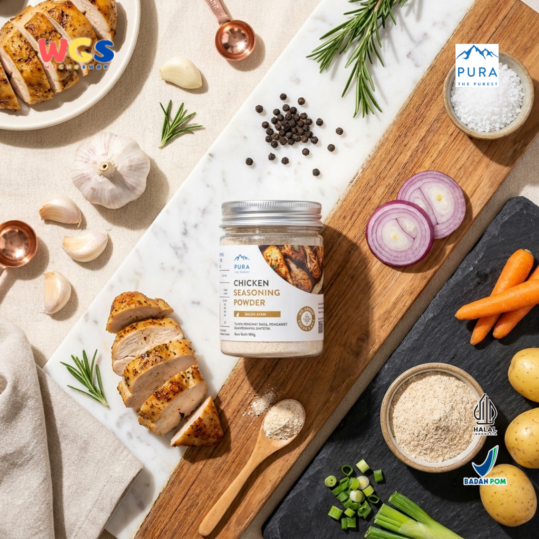 Pura Chicken Seasoning Powder 100g - Kaldu Ayam Bubuk Alami untuk Sup Tumis