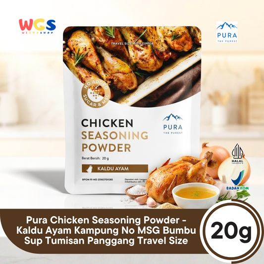 Pura Chicken Seasoning Powder 20g - Kaldu Ayam Kampung No MSG Bumbu Sup Tumisan Panggang Travel Size