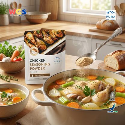 Pura Chicken Seasoning Powder 20g - Kaldu Ayam Kampung No MSG Bumbu Sup Tumisan Panggang Travel Size