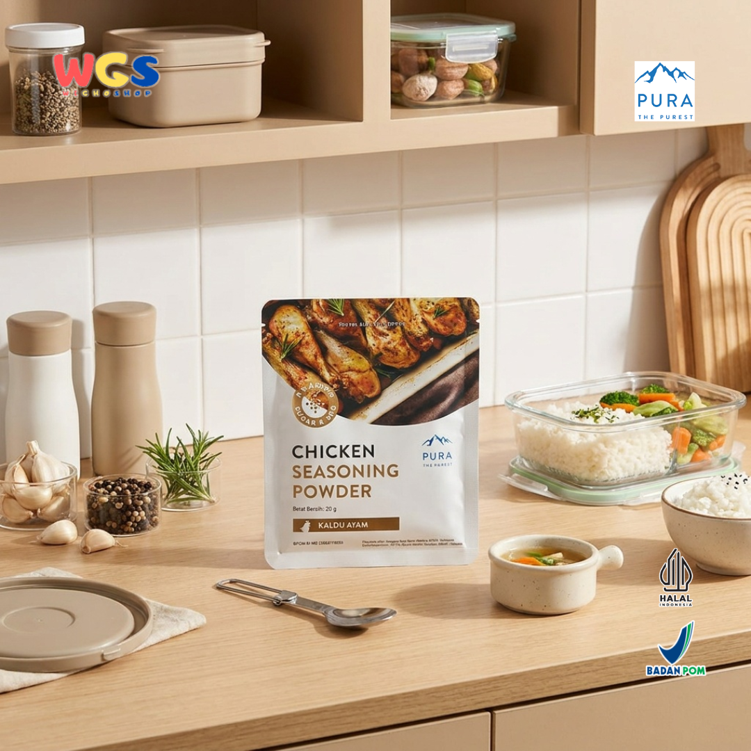 Pura Chicken Seasoning Powder 20g - Kaldu Ayam Kampung No MSG Bumbu Sup Tumisan Panggang Travel Size