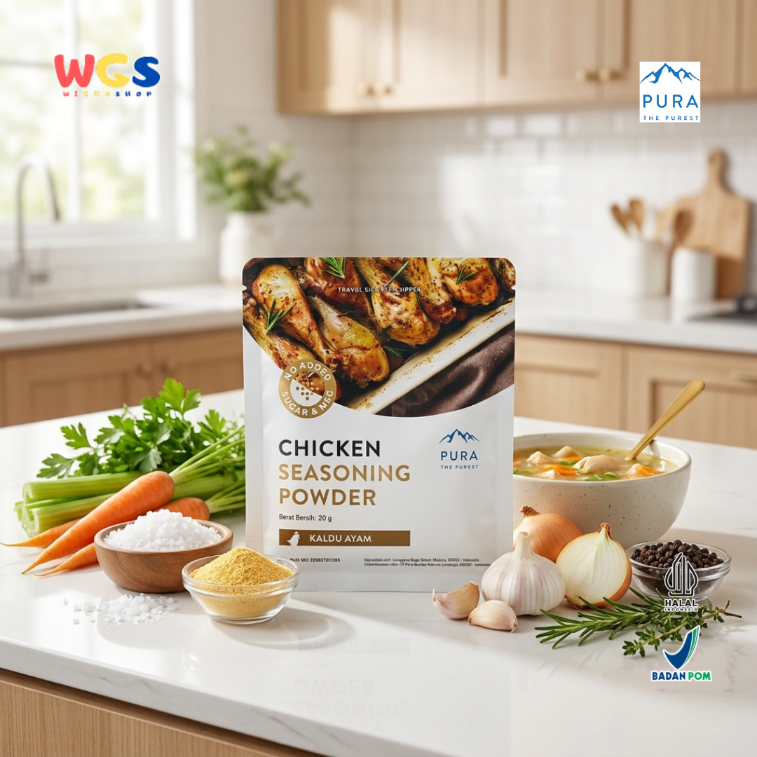 Pura Chicken Seasoning Powder 20g - Kaldu Ayam Kampung No MSG Bumbu Sup Tumisan Panggang Travel Size