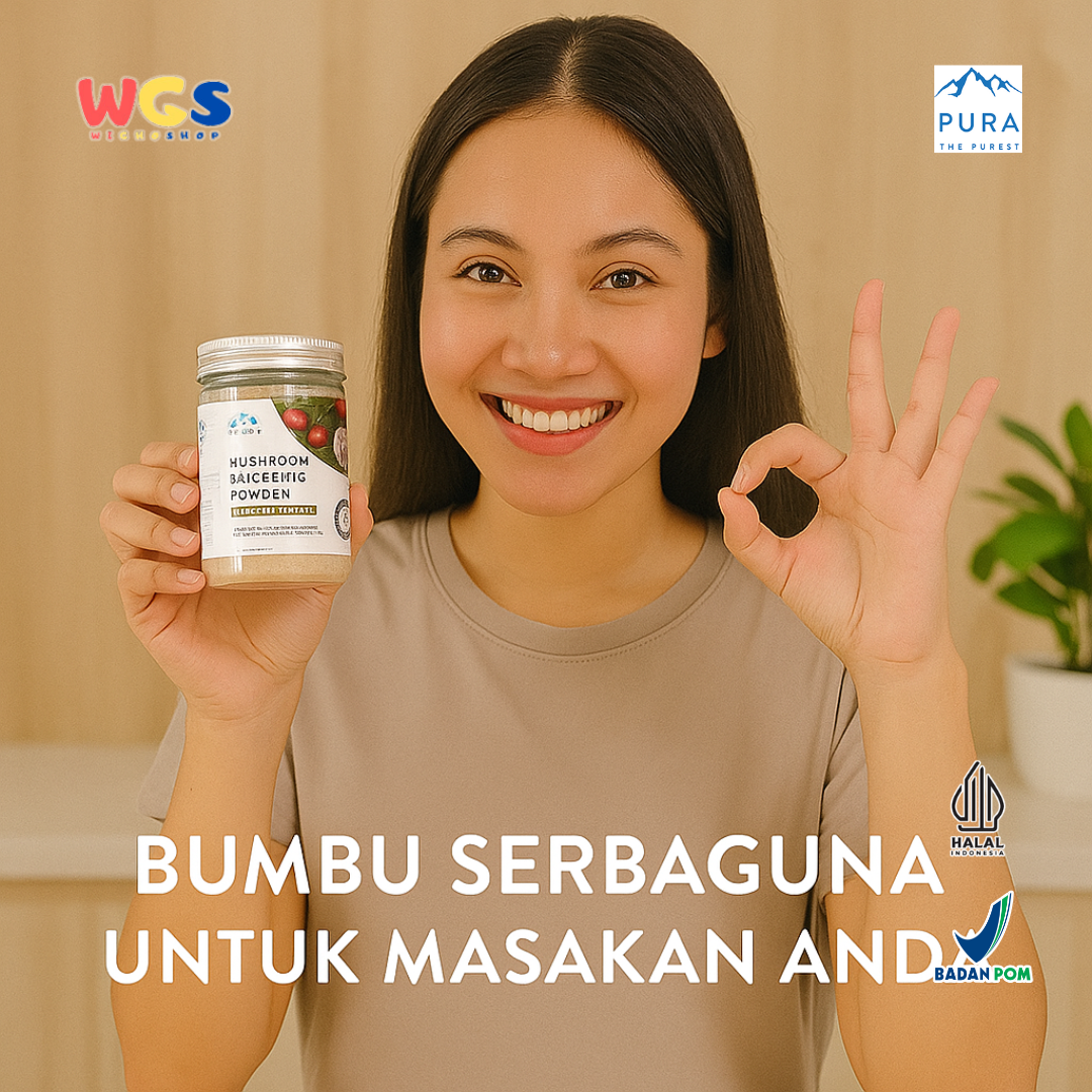 Pura Mushroom Seasoning Powder Kaldu Jamur 100g – Tanpa MSG, Gula & Pengawet