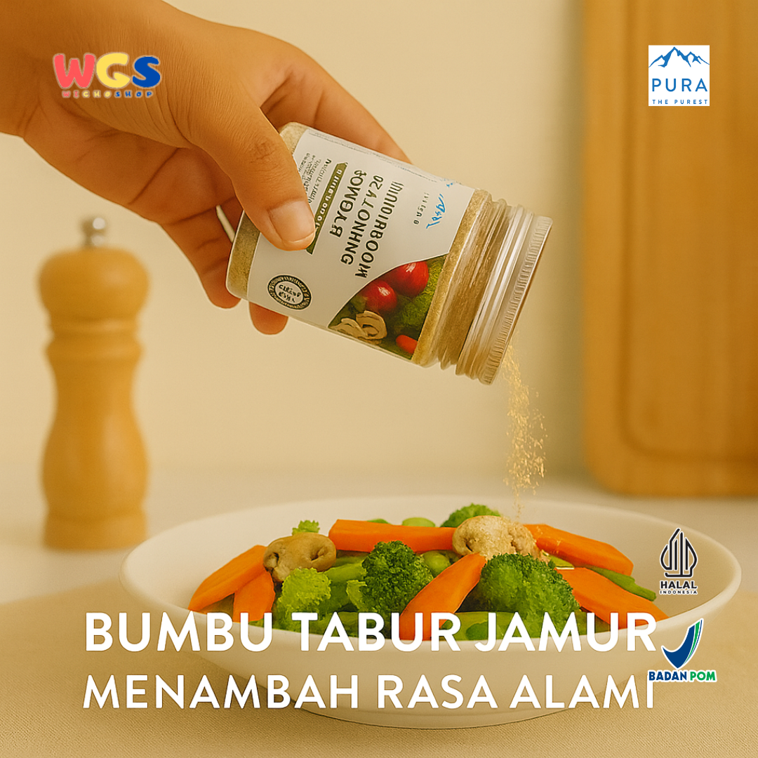 Pura Mushroom Seasoning Powder Kaldu Jamur 100g – Tanpa MSG, Gula & Pengawet