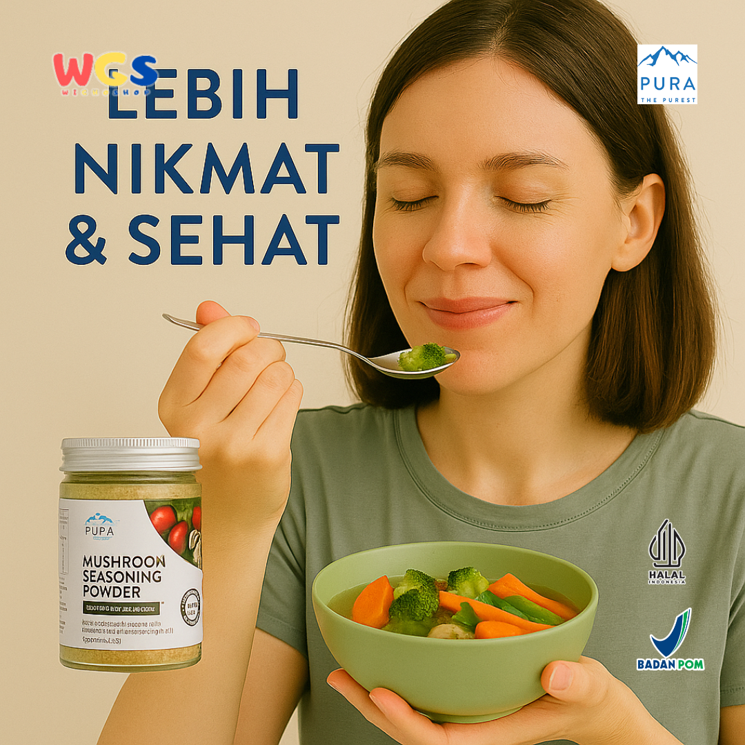 Pura Mushroom Seasoning Powder Kaldu Jamur 100g – Tanpa MSG, Gula & Pengawet