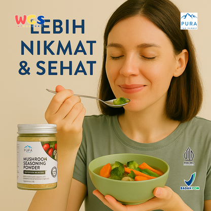 Pura Mushroom Seasoning Powder Kaldu Jamur 100g – Tanpa MSG, Gula & Pengawet