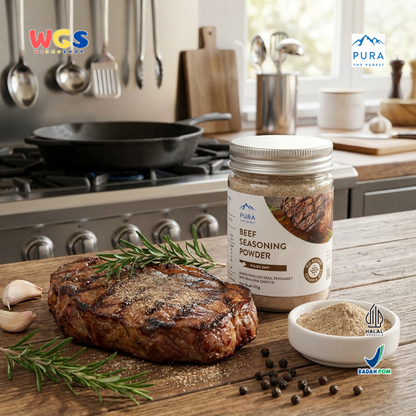 Pura Beef Seasoning Powder 100g - Kaldu Sapi Bubuk Alami Tanpa MSG untuk Sup Tumis