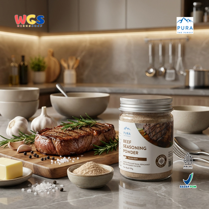 Pura Beef Seasoning Powder 100g - Kaldu Sapi Bubuk Alami Tanpa MSG untuk Sup Tumis