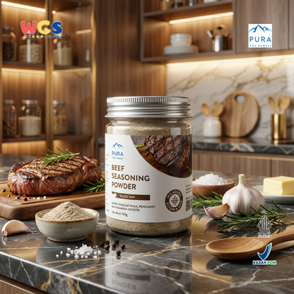 Pura Beef Seasoning Powder 100g - Kaldu Sapi Bubuk Alami Tanpa MSG untuk Sup Tumis