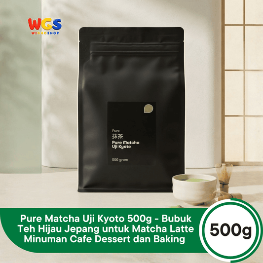 Pure Matcha Uji Kyoto 500g - Bubuk Teh Hijau Jepang untuk Matcha Latte Minuman Cafe Dessert dan Baking