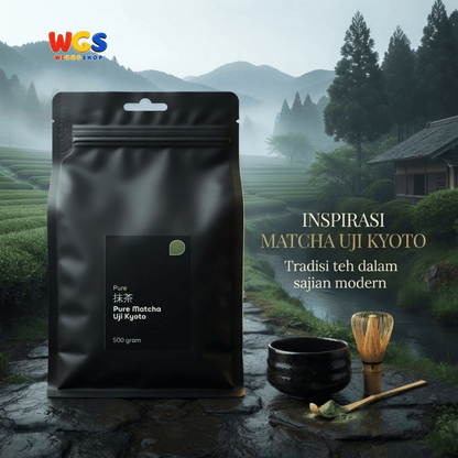 Pure Matcha Uji Kyoto 500g - Bubuk Teh Hijau Jepang untuk Matcha Latte Minuman Cafe Dessert dan Baking