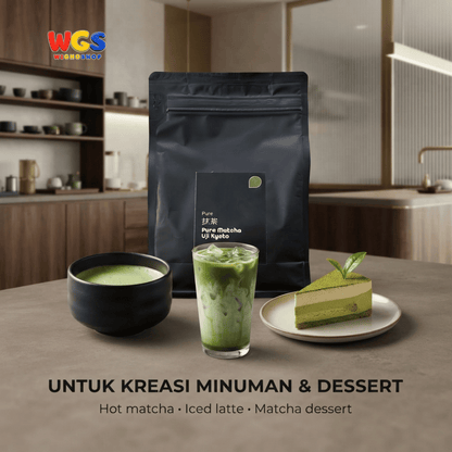 Pure Matcha Uji Kyoto 500g - Bubuk Teh Hijau Jepang untuk Matcha Latte Minuman Cafe Dessert dan Baking