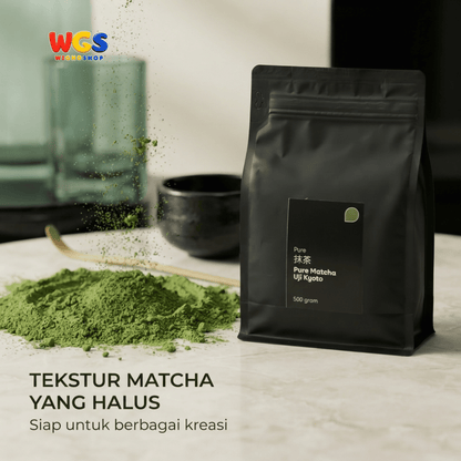 Pure Matcha Uji Kyoto 500g - Bubuk Teh Hijau Jepang untuk Matcha Latte Minuman Cafe Dessert dan Baking
