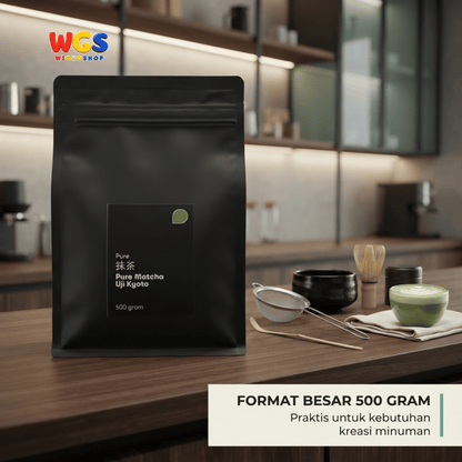 Pure Matcha Uji Kyoto 500g - Bubuk Teh Hijau Jepang untuk Matcha Latte Minuman Cafe Dessert dan Baking