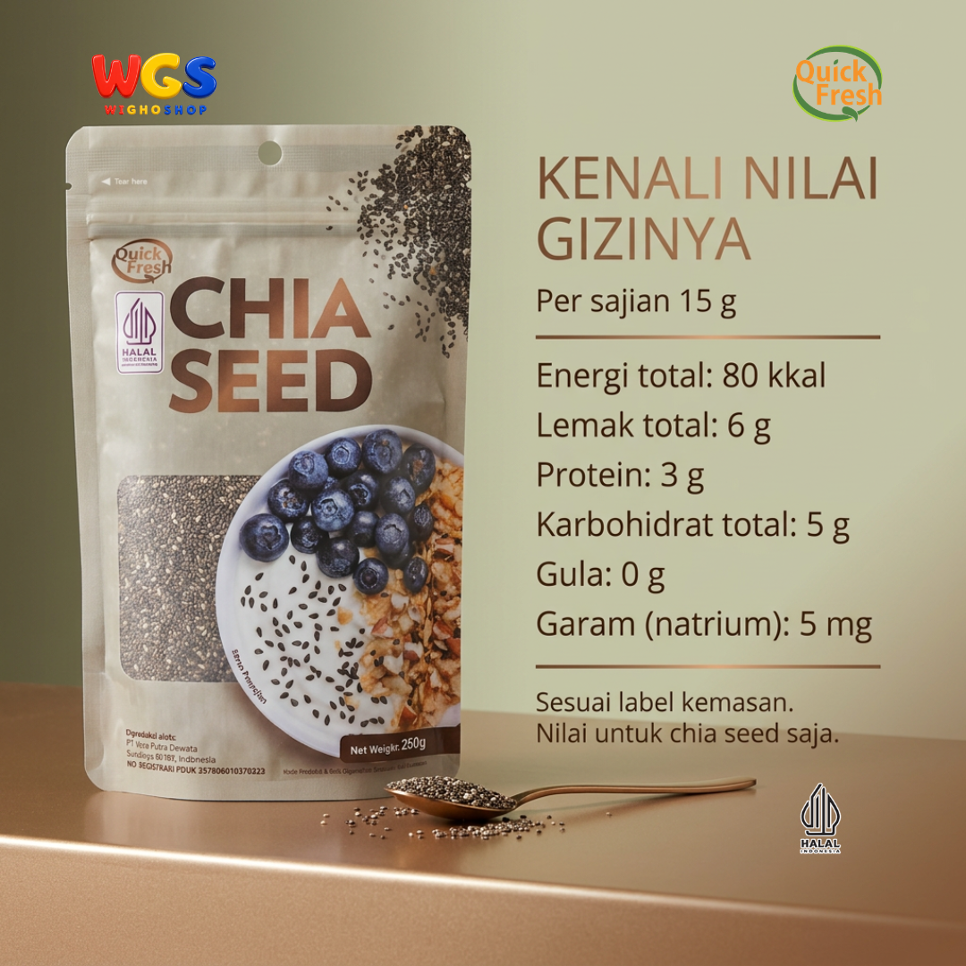 Quick Fresh Chia Seed 250g - Superfood for Daily Health and Nutrition