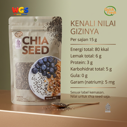 Quick Fresh Chia Seed 250g - Superfood for Daily Health and Nutrition