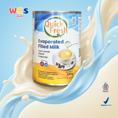 Quick Fresh Evaporated Filled Milk 380g - Multipurpose Vegetable Evaporated Milk