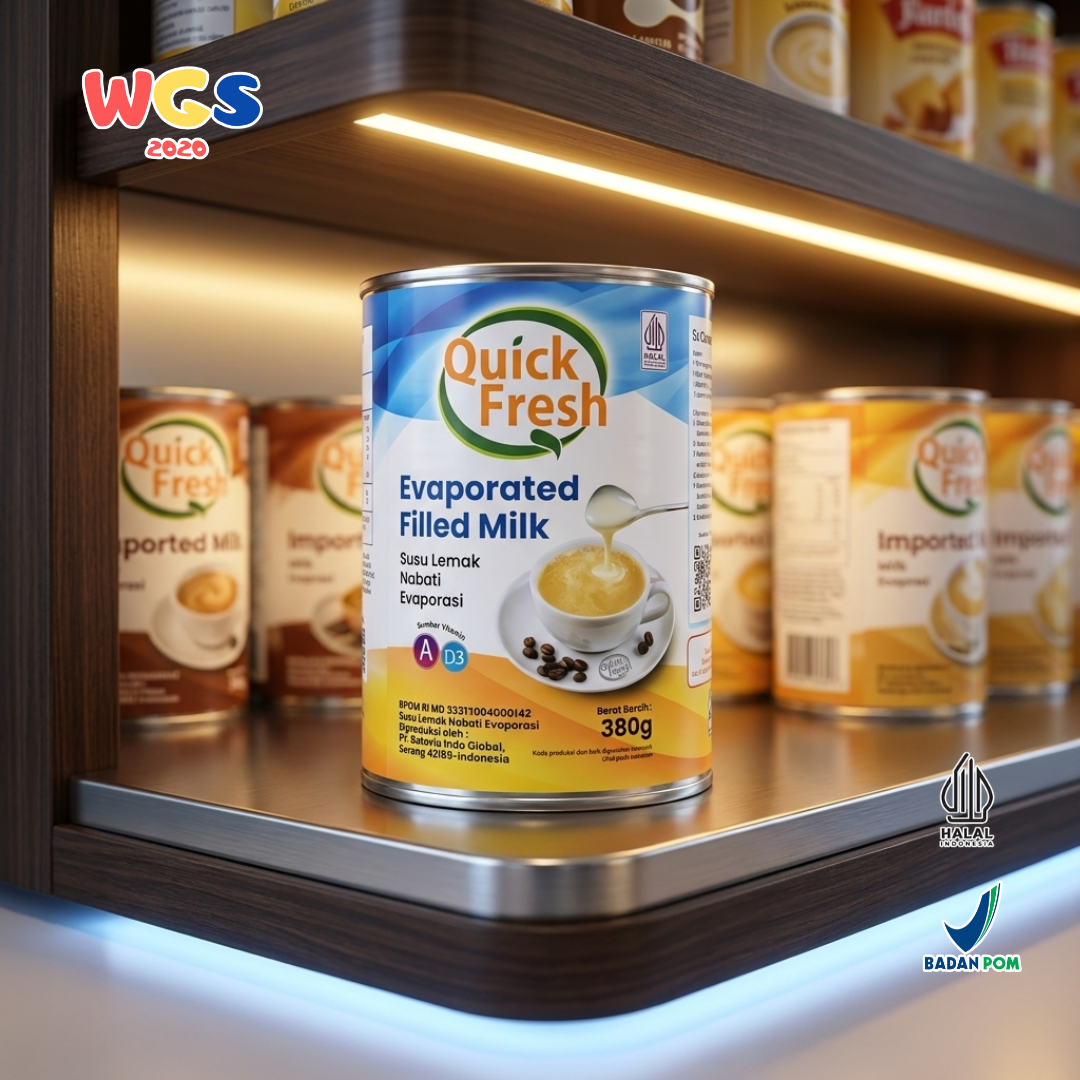 Quick Fresh Evaporated Filled Milk 380g - Multipurpose Vegetable Evaporated Milk