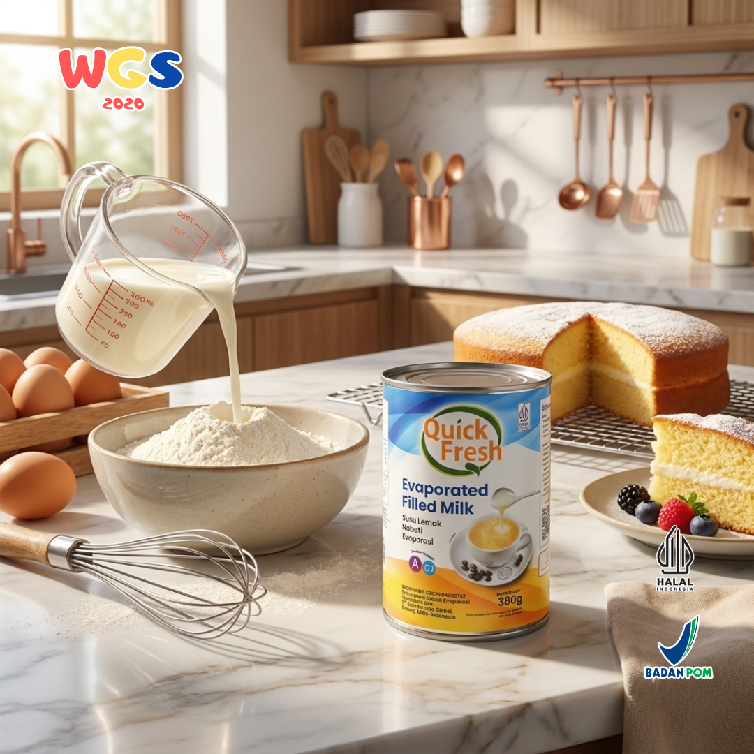 Quick Fresh Evaporated Filled Milk 380g - Multipurpose Vegetable Evaporated Milk