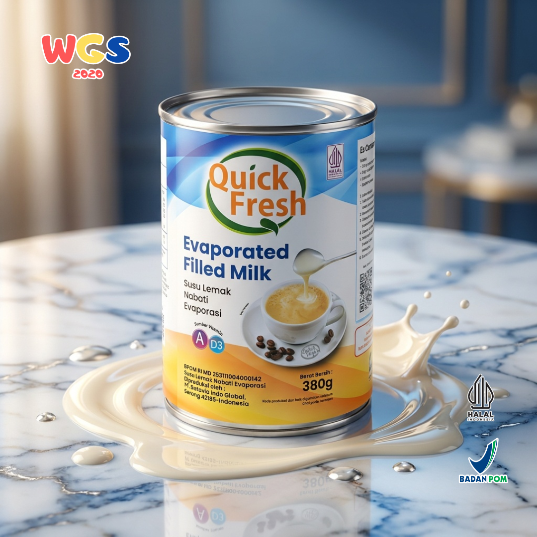 Quick Fresh Evaporated Filled Milk 380g - Multipurpose Vegetable Evaporated Milk