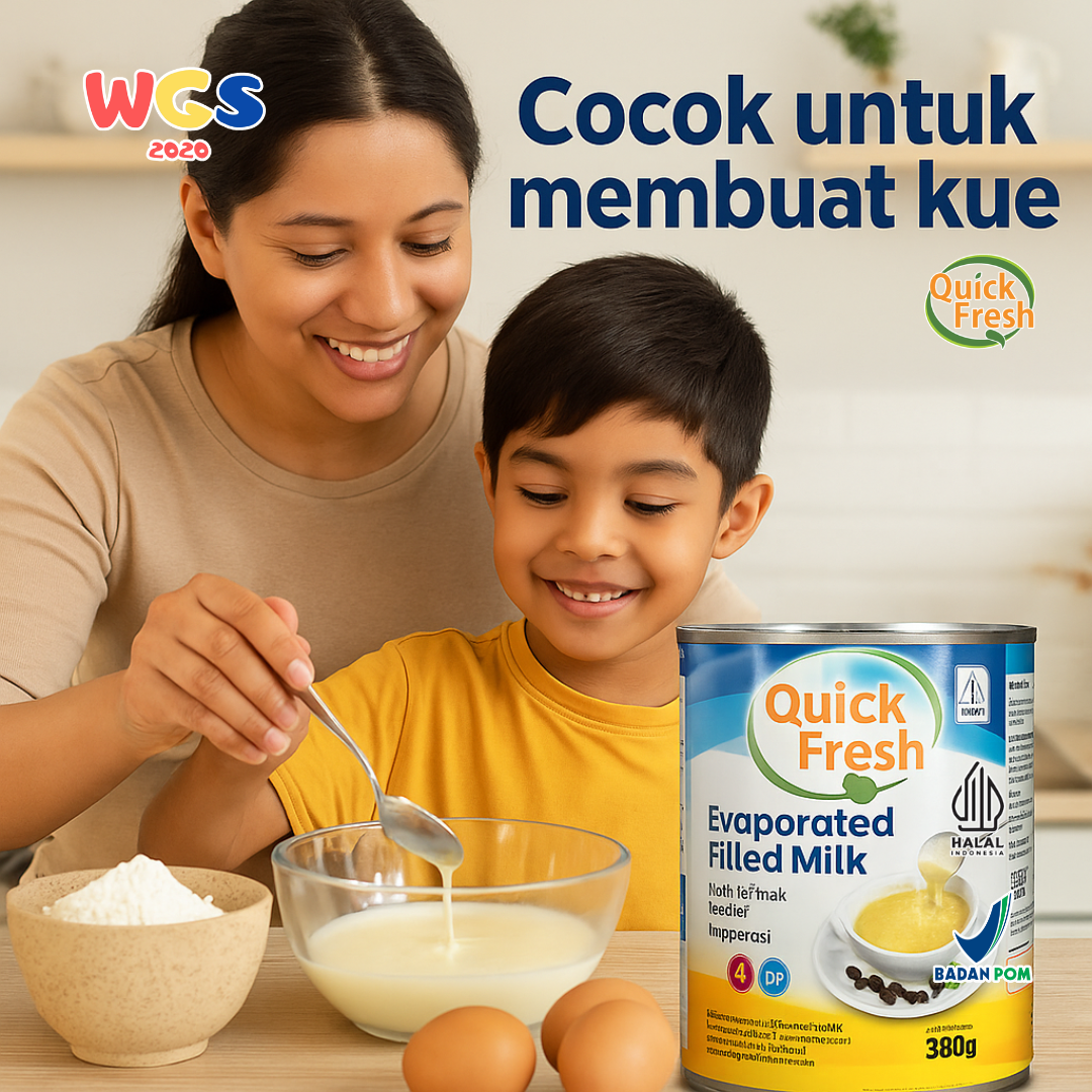 Quick Fresh Evaporated Milk Vegetable Evaporated Milk 48 Cans x 380g