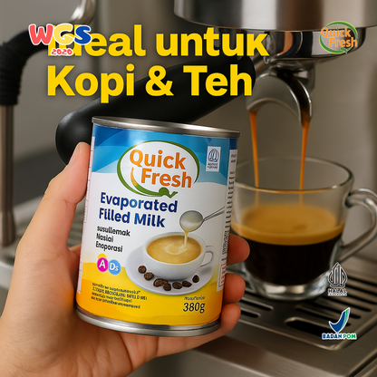 Quick Fresh Evaporated Milk Vegetable Evaporated Milk 48 Cans x 380g