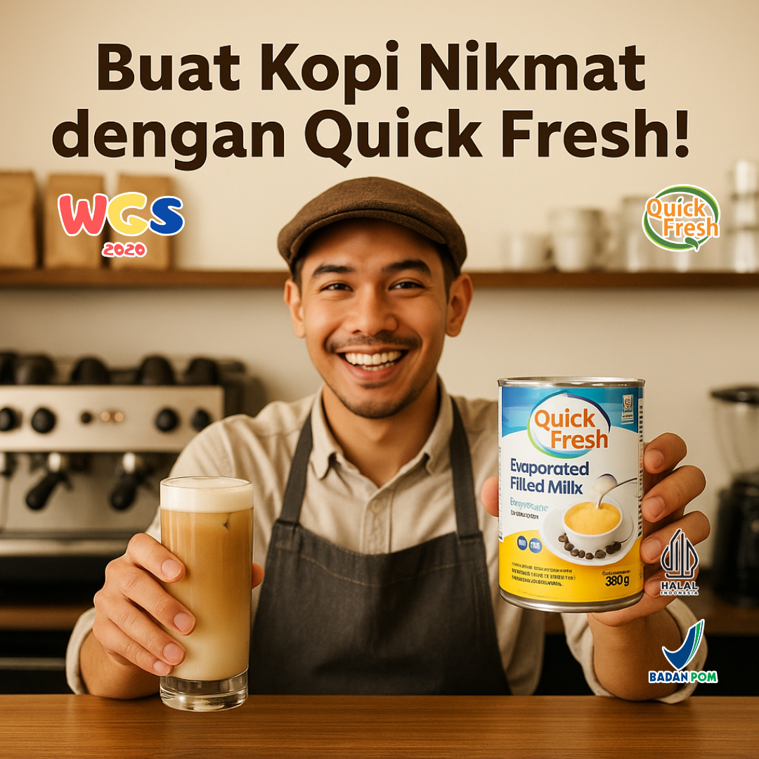 Quick Fresh Evaporated Milk Vegetable Evaporated Milk 48 Cans x 380g