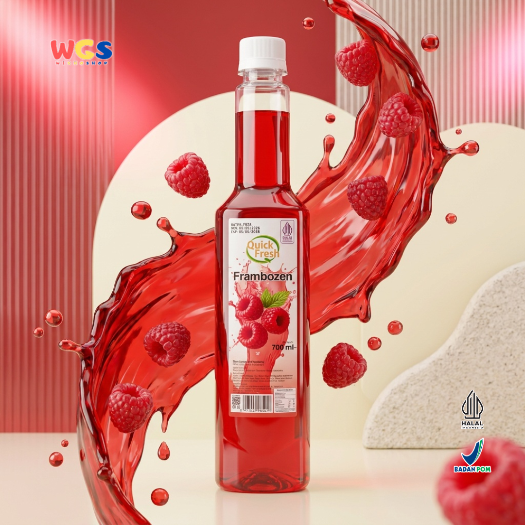 Quick Fresh Frambozen Syrup 700ml - Sirup Raspberry Merah untuk Minuman