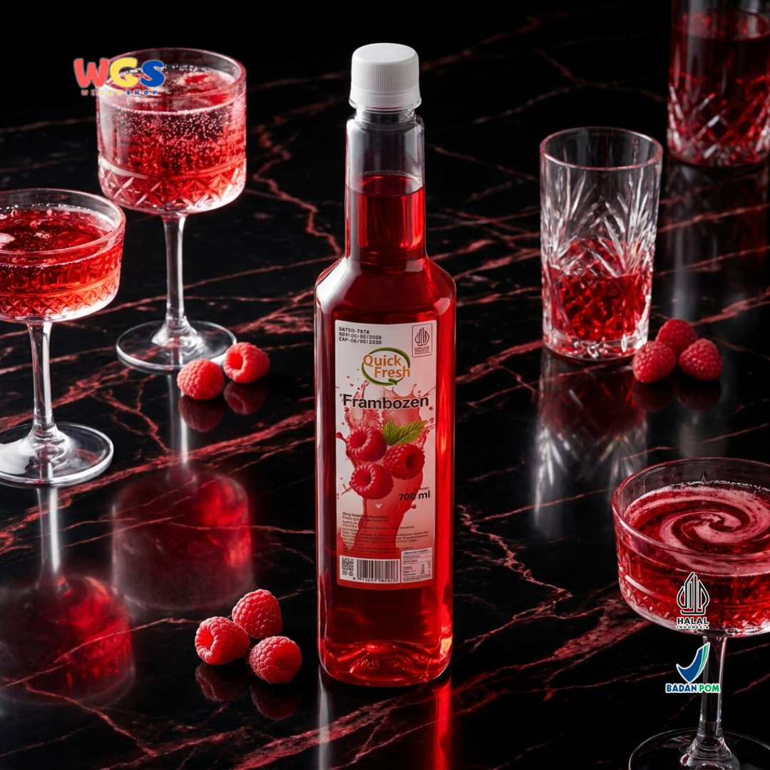 Quick Fresh Frambozen Syrup 700ml - Sirup Raspberry Merah untuk Minuman
