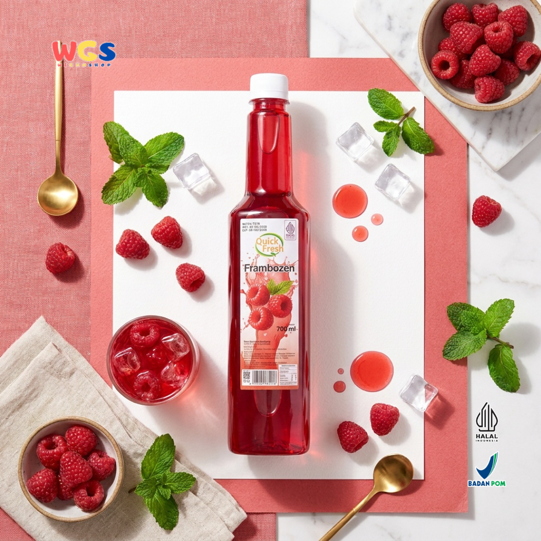 Quick Fresh Frambozen Syrup 700ml - Sirup Raspberry Merah untuk Minuman