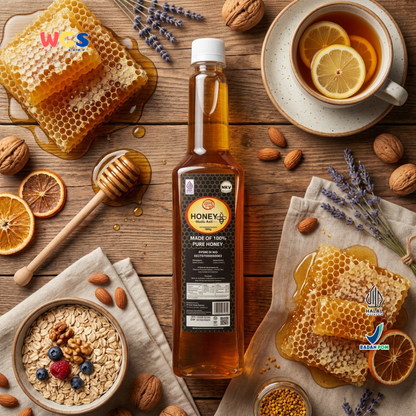 Quick Fresh Honey Madu Asli 1000g - Madu Murni 100% Untuk Minuman, Makanan dan Masakan