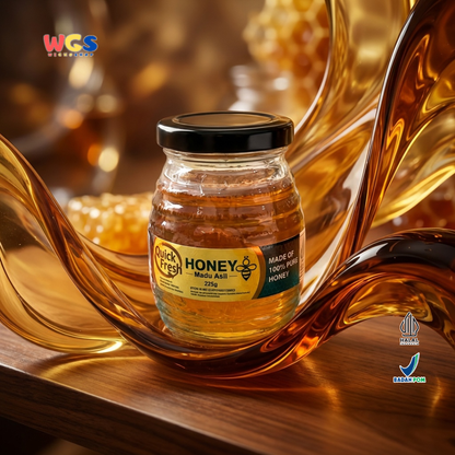 Quick Fresh Honey Madu Asli 225g - Madu Murni 100% Untuk Minuman, Olesan dan Masakan