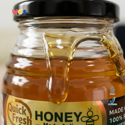 Quick Fresh Honey Madu Asli 225g - Madu Murni 100% Untuk Minuman, Olesan dan Masakan