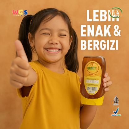 Quick Fresh Honey Madu Asli Winnie the Pooh 425g – Madu Murni Squeeze Bottle