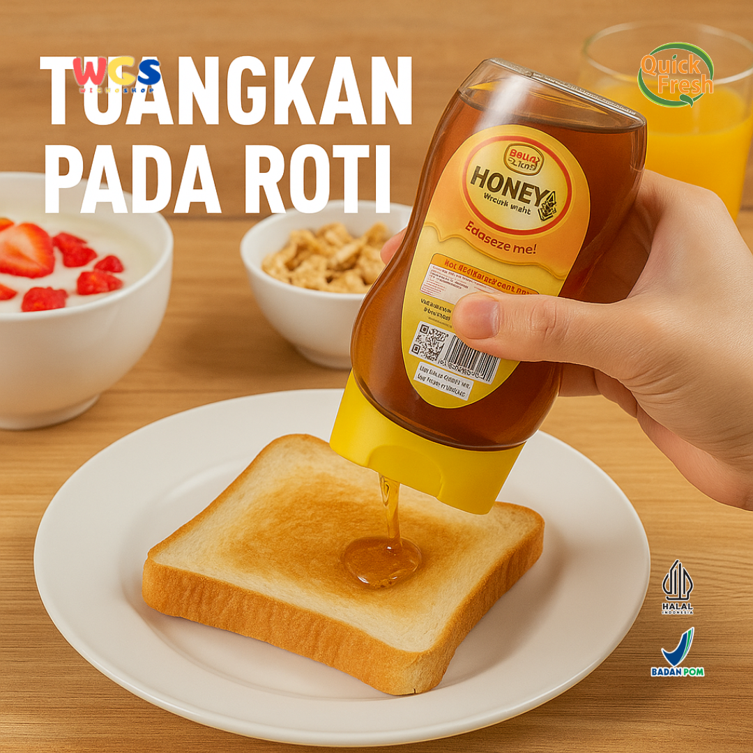 Quick Fresh Honey Madu Asli Winnie the Pooh 425g – Madu Murni Squeeze Bottle