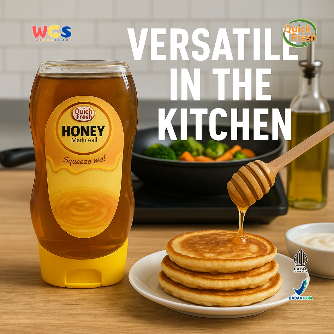 Quick Fresh Honey Madu Asli Winnie the Pooh 425g – Madu Murni Squeeze Bottle