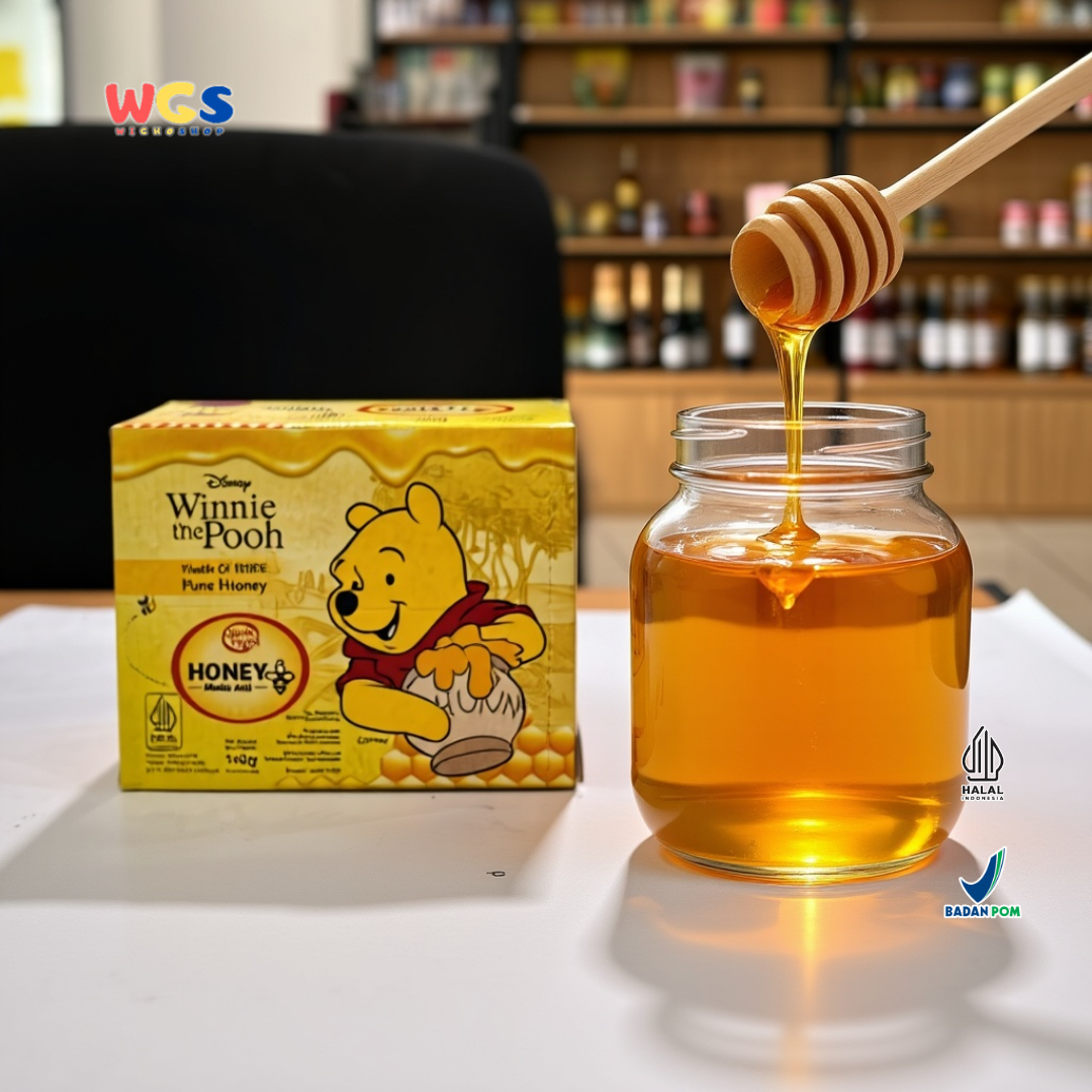 Quick Fresh Honey Winnie The Pooh 140g (10 Sachet x 14g) - Madu Asli 100% Pure Honey Halal