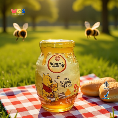 Quick Fresh Honey Winnie The Pooh 500g | Madu Asli Murni Premium Botol Karakter Disney