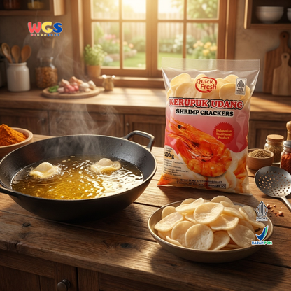 Quick Fresh Kerupuk Udang 500g - Kerupuk Udang Mentah Sidoarjo Halal BPOM Snack Renyah